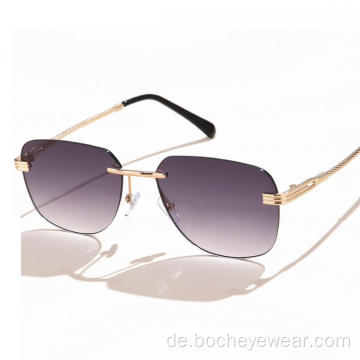 Europäische und amerikanische Mode rahmenlose Damensonnenbrille Metalltrend GRADIENTE SONNENBRILLE Street Photo Sonnenbrille Herren s21112